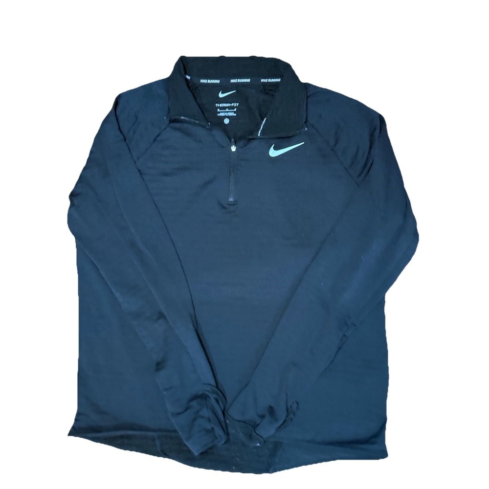 Nike Dri-Fit Running Pullover Womens Medium Black 1/4 Zip‎ Long Sleeve Shirt